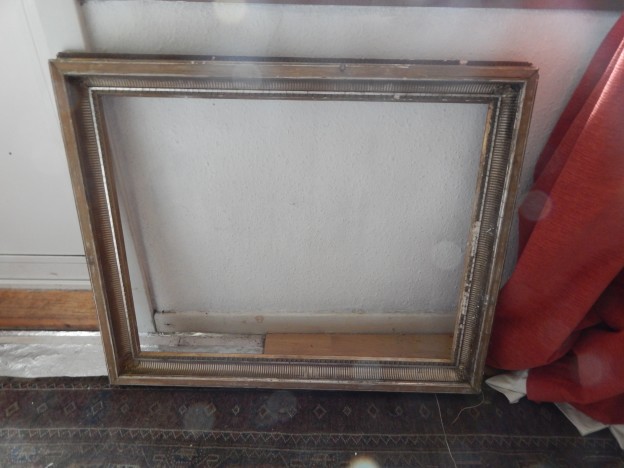 Making a big diorama base from an old picture frame